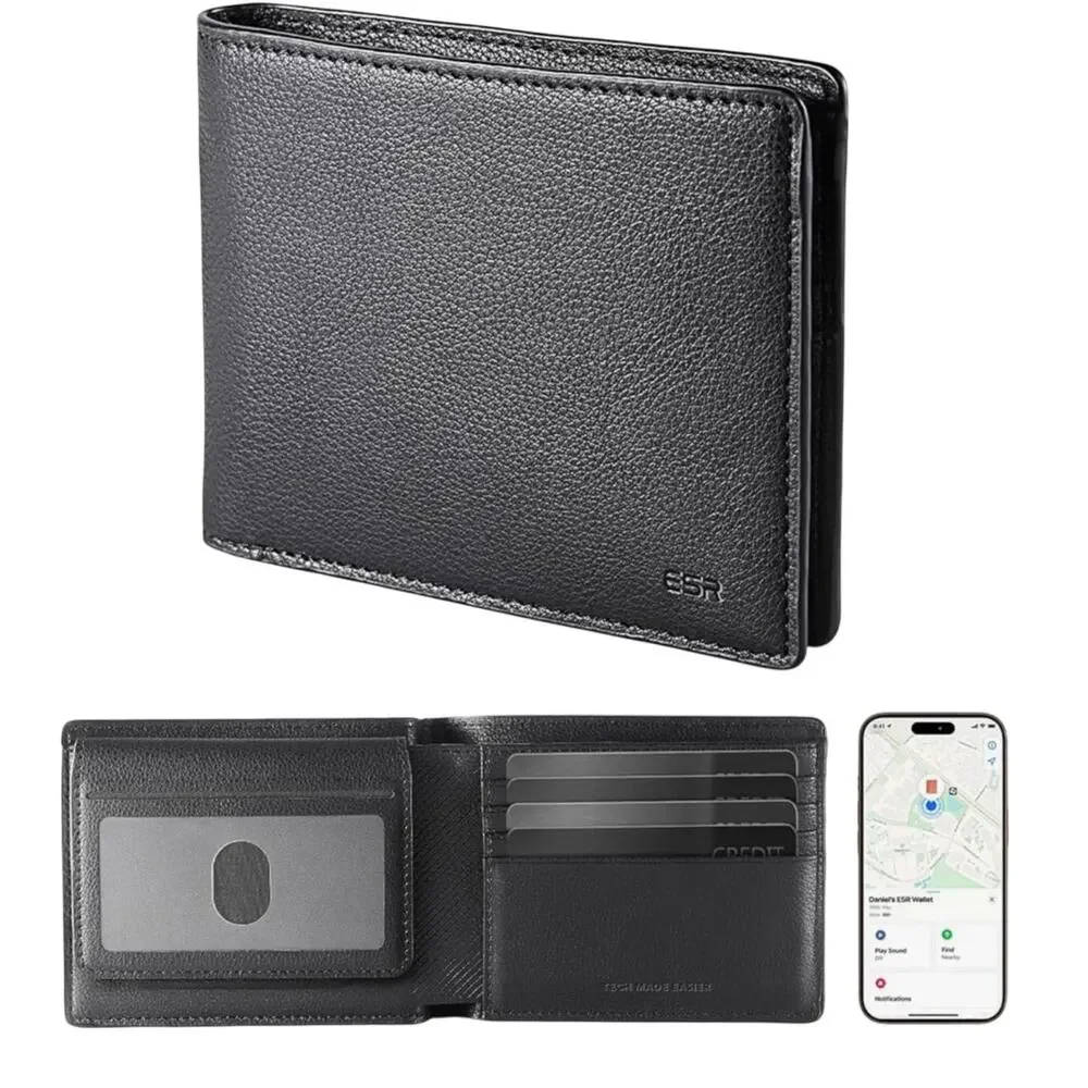 ESR Geo Wallet with Find My, RFID Blocking, GPS Wallet for Men, Wallet Tracker